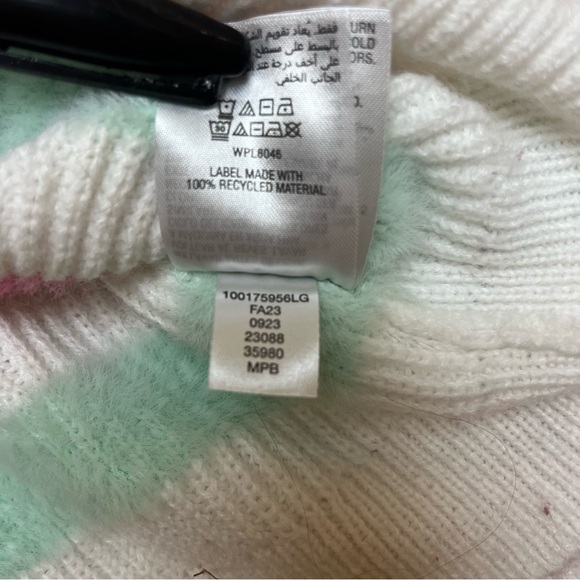 Epic Threads Striped pink purple green sweater size 5 - Picture 7 of 8